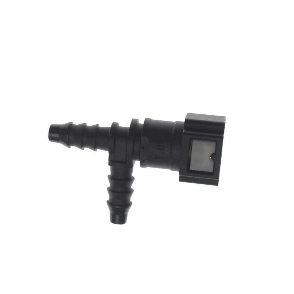 Jhjozsw 1 Pcs 1/2/5/10 Car Fuel Line Tee Connector Hose Coupler 7.89 Id6 Rubber Nylon Oil Pipe Connect Disconnect Release Pa12(1 Pcs)