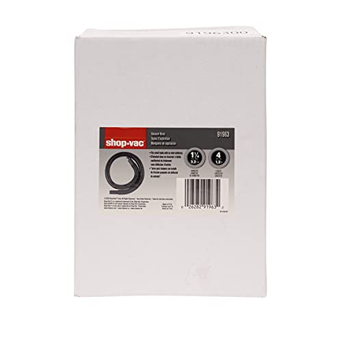 Shop-Vac Mangueira 9196300, 3,1 cm de diâmetro x 1,2 m de comprimento, preta, (pacote com 1)