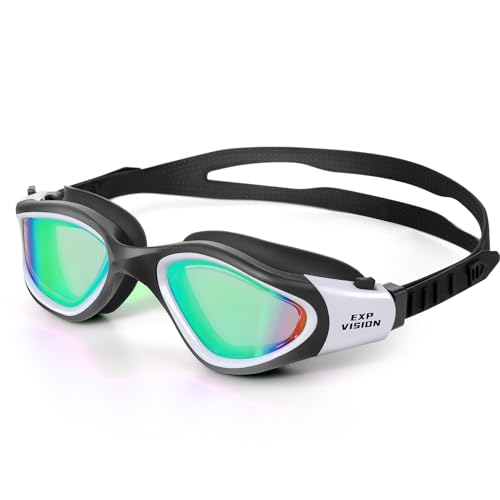 EXP VISION Adult Swim Goggles, Anti Fog Swimming Goggles Women Men No Leaking Triathlon Water Goggles