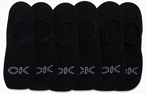 Calvin Klein Women's Socks - Comfort Cuff Sneaker Liner (6 Pack), Size 4-10, Black Logo3