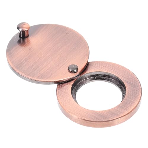 Tofficu 2pcs Cubierta para Mirilla de Puerta de Cobre para Mayor Privacidad, Protector de Mirilla para Seguridad en el Hogar y Hotel, Acabado Marrón Claro, Autoadhesiva miniatura 1