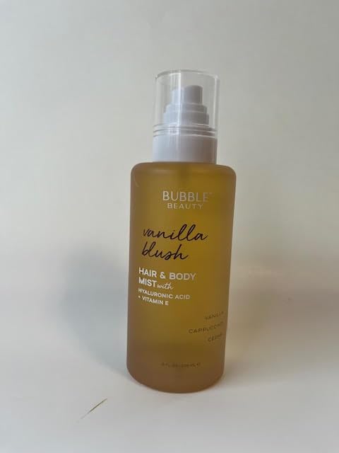 Bubble Beauty Hair & Body Mist – Vanilla Blush | Hyaluronic Acid & Vitamin E | LARGE 8fl oz (1 Each)