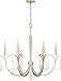 Capital Lighting 437061WG Gwyneth Traditional Crystal Candle Chandelier, 6-Light 360 Total Watts, 33"H x 34"W, Winter Gold
