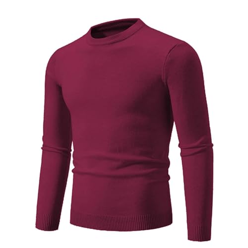 Men's Knitwear Thin Elastic Slim Fit Inner Layer Thin Sweater in Solid Color, Casual and Versatile for Cool Seasons4
