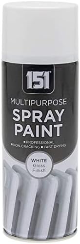 400ml Professional Quality Fantastic Finish All-Purpose Interior Exterior Household Spray Paint for Wood Metal Plastic Ceramics & More (White Gloss)