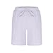 Zzalalana Girls Cotton Linen Athletic Shorts Summer Casual Elastic Waist Bermuda Shorts Kids Short Pants with Pockets Purple