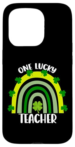 Rainbow One Lucky Teacher St. Patrick’s Day Coque pour iPhone 15 Pro