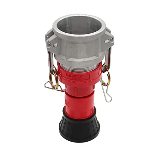 Nakkaa 2" Npsh Heavy Duty Industrial Fire Hose Constant Flow Mist Nozzle With 2Pcs 2" Aluminum Camlock Fitting Coupling For Industrial Fire And Garden Irrigation #TOP3