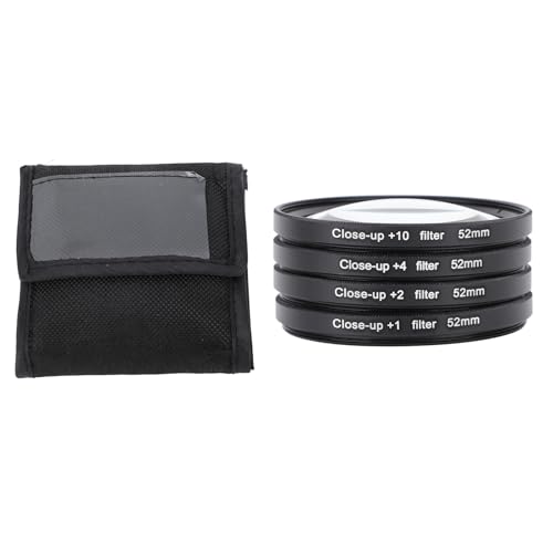 Nahfilter-Set, 4-teilig (+1,+2,+4,+10), Makrofilter-Zubehör, Nahlinsen-Filter-Set mit Aufbewahrungstasche für DSLR-Kamera, für Nikon, für Pentax, für...