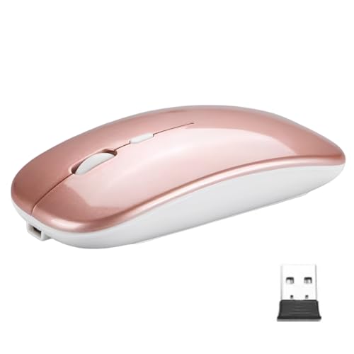 NHQZ Ratón Inalámbrico Bluetooth Compatible con Portátil/Macbook/iPad/iPhone (iOS 13.1.2 y superior) 3DPI Mini Ratón Recargable Ajustable Bluetooth4.0(c)