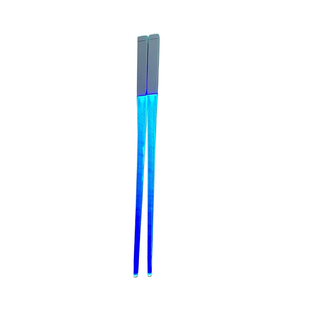 JINGYAN Chopsticks Chopsticks Light Up LED Glowing Chop Sticks Reusable Sushi Lightup Chopstick Set of 50 Pairs(Blue)