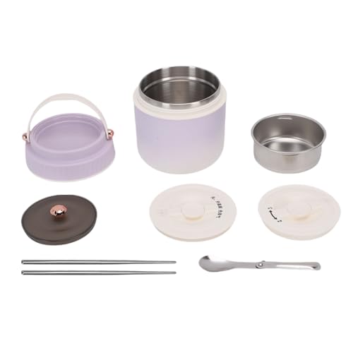 Tarro térmico para comida de acero inoxidable con cubiertos para sopa y arroz 7