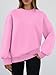 Trendy Queen Sweatshirts for Women Hoodies Oversized Crewneck Tops Sweaters Comfy Fall Winter Outfits Clothes 2026 Fashion Pink S