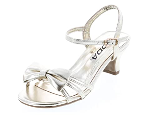 Image of Soda Girly-2 Children's Girl's Open Toe Slingback Block High Heel Sandals