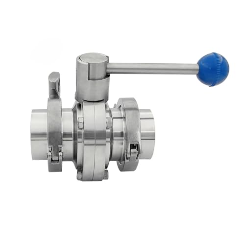 Vanne papillon sanitaire Tri-Clamp SS304 avec colliers viroles joints 108mm