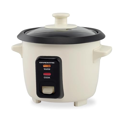 OVENTE Electric Rice Cooker 4-Cups (Cooked) with Removable Nonstick Pot,