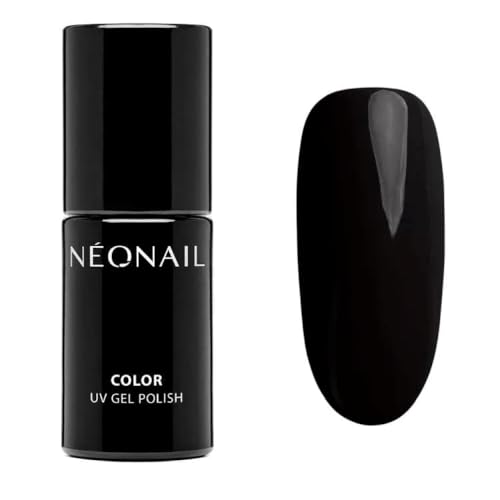 NEONAIL 2996-7 - Smalto per unghie UV LED, 7,2 ml, colore nero, PURE BLACK