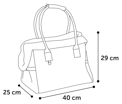 Hundetasche - Tragetasche Kuzco Braun – 40x25x29cm – Polyester – herausnehmbare Fütterung – Abnehmbarer Boden – Standfüße – Sicherheitsleine – Tragegriffe