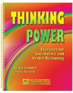 Thinking power: Exercises for vocabulary and verbal reasoning 0930951956 Book Cover
