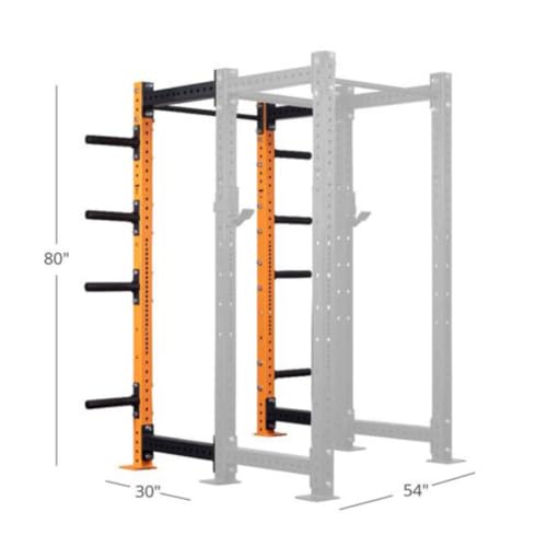 Image of Gen‑Z Fitness Power Rack PR-07 | 3x3″ 11‑Gauge Steel Commercial Rack | Pull‑Up Bar J‑Hooks | Plate Storage | Band Compatible | Home Gym Equipment (YELLOW)