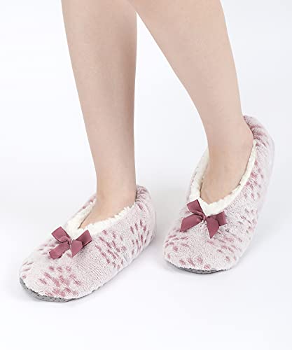 Image of Keyela Women Cozy Warm Slipper Socks, Non Slip Gripper Indoor House Socks | Soft warm cozy fabric, gripper anti-slip bottom for bedroom, lounge and all indoor daily use