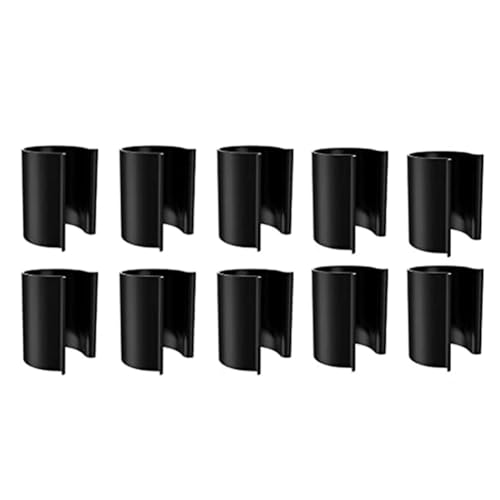 Lawnoval Clip per tubi in PVC per serra da 12,7 mm, morsetto di fissaggio flessibile da 6,1 cm, nero, confezione da 10 o 32 – resistente alla ruggine, pellicola riutilizzabile e chiusura a rete