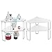 mDesign Corner Plastic/Metal Freestanding Stackable Organizer Shelf for Bathroom Vanity Countertop or Cabinet for Storing Cosmetics, Toiletries, Facial Wipes, Tissues, 4 Pack - Clear/Chrome