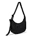 Medium Nylon Crossbody Crescent Bag: Black Slouchy Style Shoulder Casual with 47