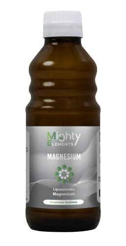 Mighty Elements Liposomales Magnesium, 200 mg Magnesium, Honigmelone-Geschmack, Vegan, Glutenfrei, Laktosefrei, Hohe Bioverfügbarkeit, Laborgeprüft, Hochdosiert, Premium Qualität, 250 ml Glasflasche Cover
