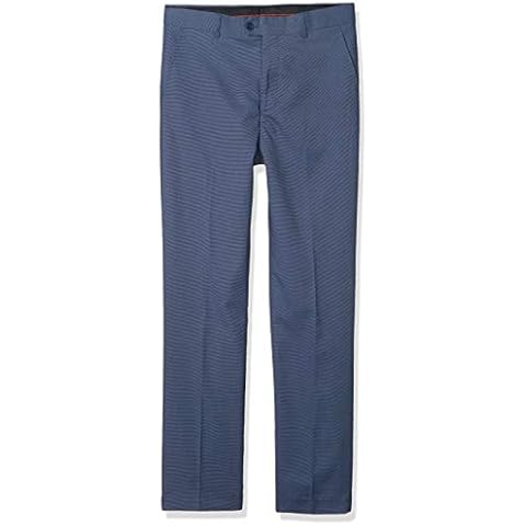 Isaac Mizrahi Boys' Slim Fit Birdseye Texture Dress Pants, Cobalt Blue, 10 Cover