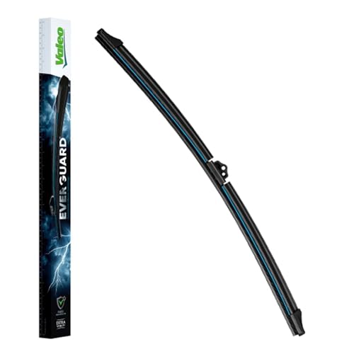 VALEO EVERGUARD Premium VSF45 Balai d'Essuie-Glace Plat Une durée de vie prolongée X2 avec la lame en Silicone Longueur : 450mm (Pack x1) Avant