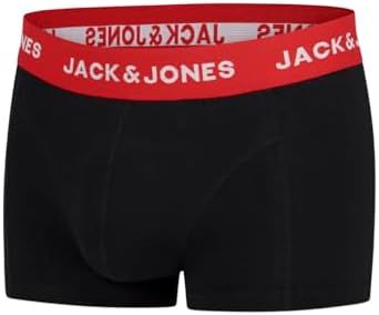 Jack & Jones Boxershorts voor heren, set van 6 basic rekbare boxershorts, retroshorts, set van katoen, zwart, rood, groen, blauw, grijs, S, M, L, XL, XXL of 3XL, M