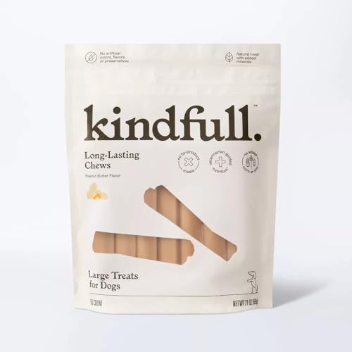 Kindful Long Lasting Peanut Butter Dog Treats Large 21 oz Natural Dog Chews