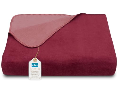 ZOLLNER Kuscheldecke zweifarbig in 150x200 cm - kuschelige...
