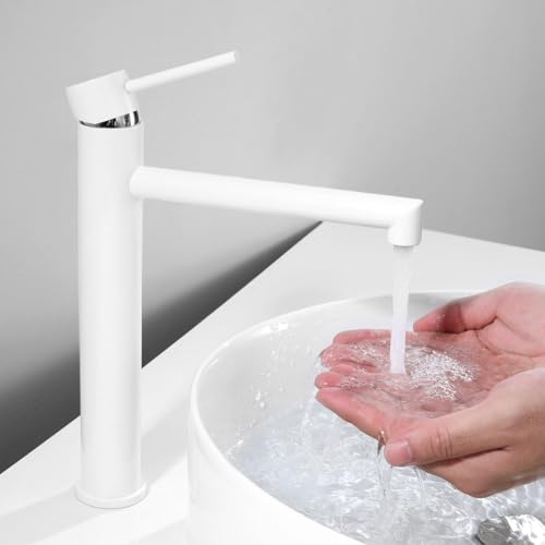 ONECE Robinet Vasque à Poser, Mitigeur Haut pour Salle de Bains, Robinet de Lavabo Eau Chaude et...