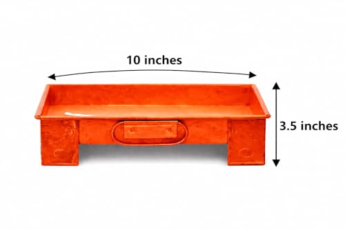 Image of Havan kund Pure Copper with Handle On Both Side, for Yagya Kund, Deepawali Pujan, Grah Puja,Birth, Marriage and Temples, Kund for Pooja and Yagya for Hindu Ritual (10 INCHES)