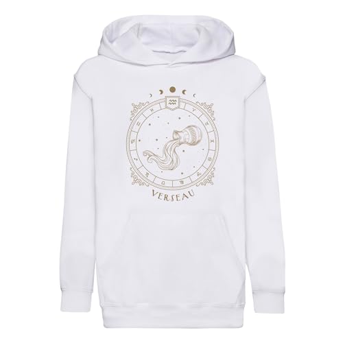 Sweat à capuche enfant Verseau cadeau idéal anniversaire zodiaque