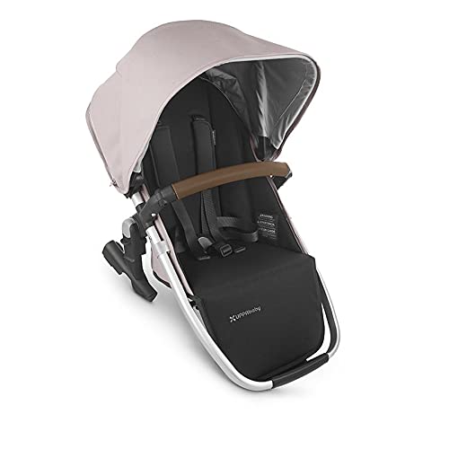 UPPAbabyRumbleSeat V2 Multi-Position Stroller Seat – Alice – Dusty Pink with Silver Frame and Saddle Leather – Adjustable Recline, UPF 50+ Canopy, 5-Point Harness
