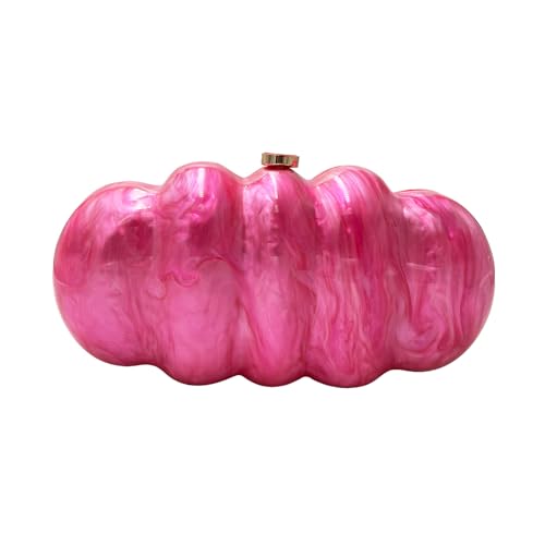 ARTLUXE Shell Clutch Purses for Women Evening Acrylic Pearl Clutch Handbags Cocktail Fancy Purse, Hot Pink