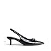 DREAM PAIRS Womens Slingback Kitten Heels, Pointed Toe 2.17 Inch Low Bow Dress Shoes All Day Wear Comfortable Formal Wedding Pumps,Size 9,Black-Pat,SDPU26004W