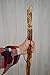Hiking Stick - Hand Carved Wolf or Coyote Walking Staff - Custom Height Up to 60