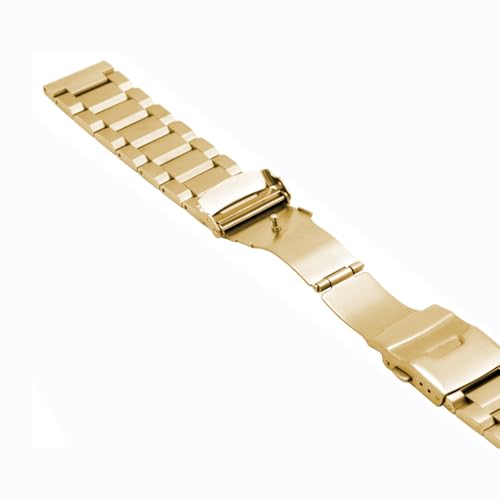 Bracelet montre acier inoxydable brossé massif chic avec boucle déployante - 5