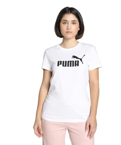 Image of Puma Women Cotton Letter Print Regular Fit Tees