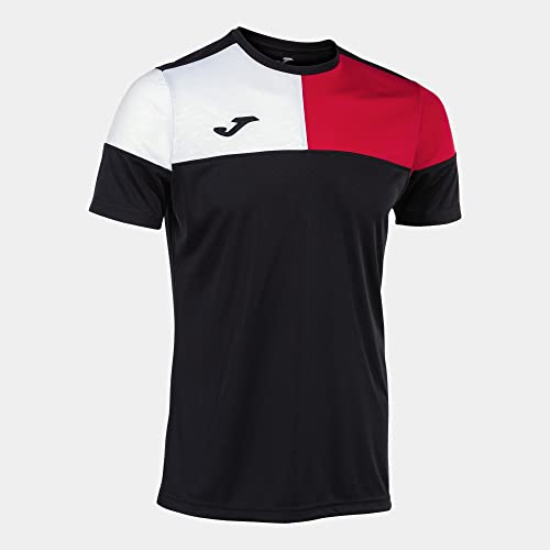 Joma Camiseta Manga Corta Crew v Negro Rojo Blanco