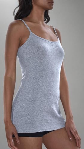 Image of Sexy Basics Women's Cotton Stretch Camisole Tanks | Adjustable Spaghetti Strap Tank Top | Multi Packs & Colors