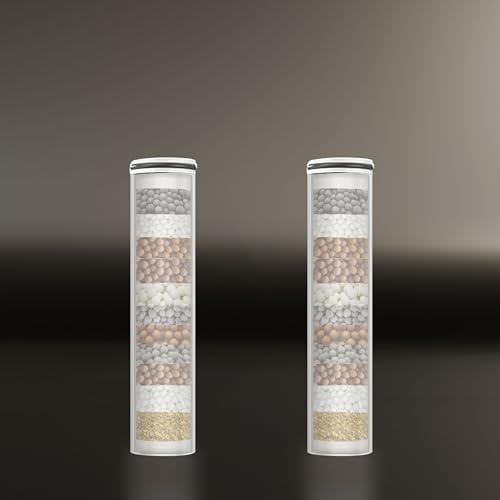 Image of Ruhe Dawn Filter Cartridge for Hand Shower | Pack of 2 | Hard Water Softener Filter | Multi-Stage Filtration for Clean and Purified Shower Water