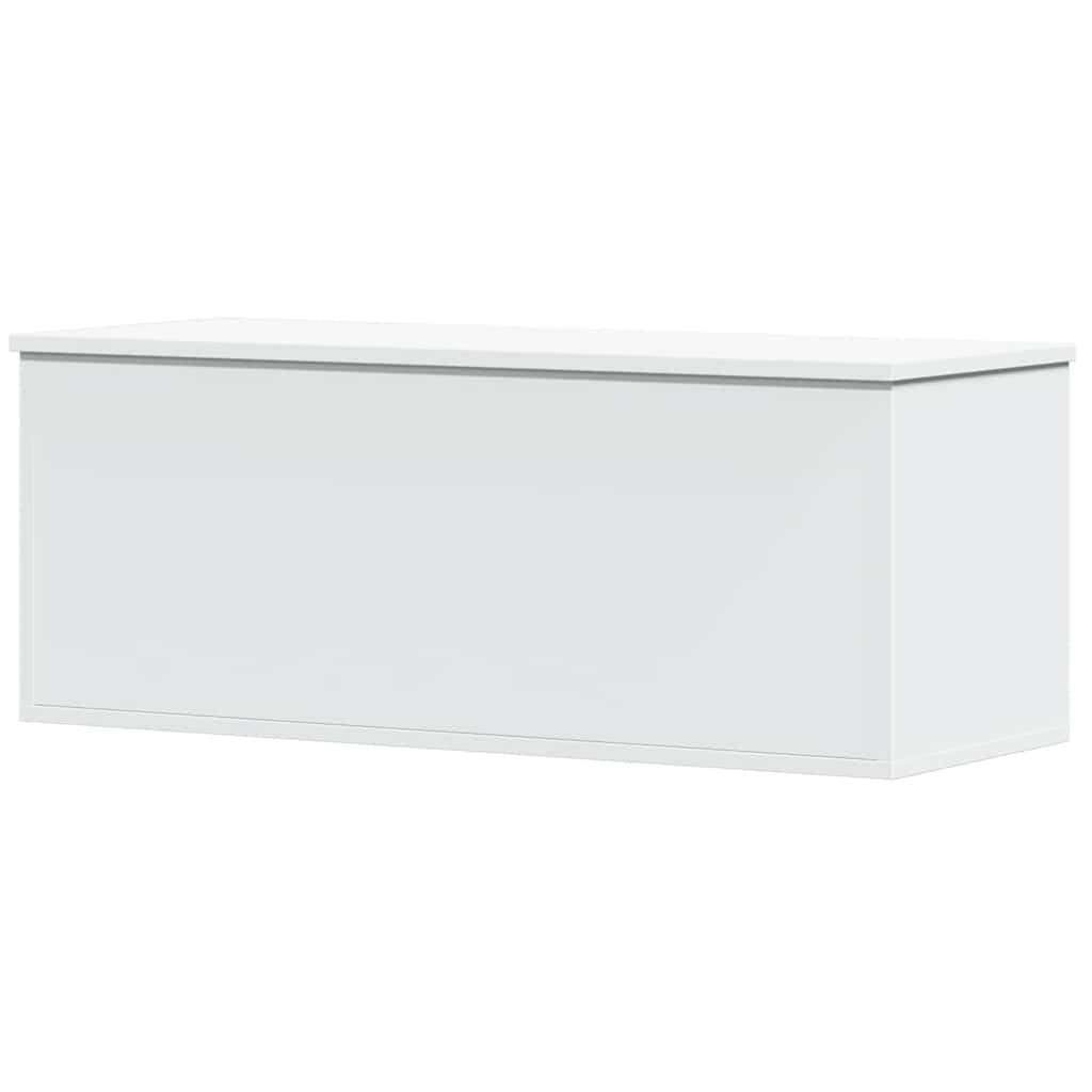 vidaXL Storage Box, Storage Chest for Hallway Living Room, Blanket Box for Clothes, Toy Box with Lid, Trunk, White Engineered Wood