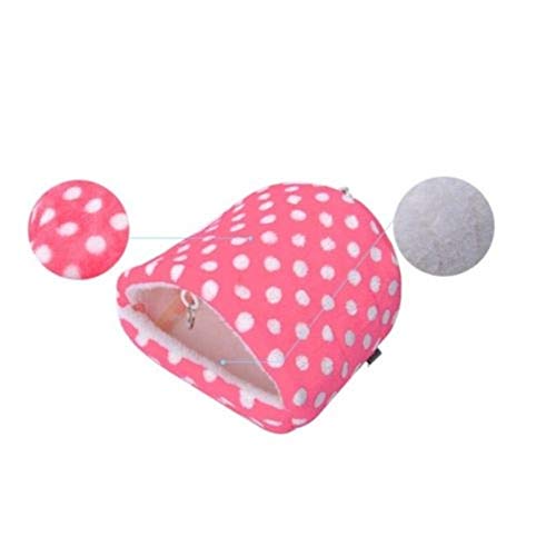 Pet LJ Nido de pájaro triangular grueso cálido nido de loro, hamster, tamaño: L-13 x 14 cm (azul) (color: azul)