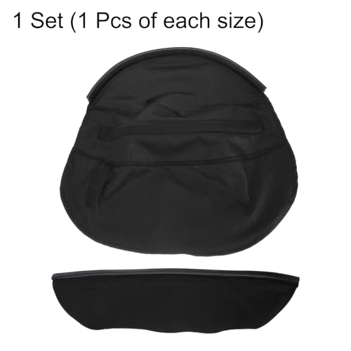 HARFINGTON Welding Helmet Cover and Helmet Bib Set FR Cotton Welding Helmet Headcover Wrap-Around Helmet Bib Welding Accessories with Press Fit Seal for Most Welding Helmets, Black - Image 3