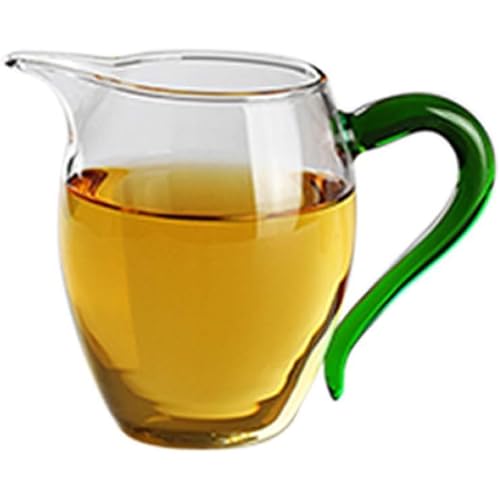 耐熱高ホウ素シリコンガラス公道杯カンフー茶器分茶器彩把長口公杯茶海グラス (Green)